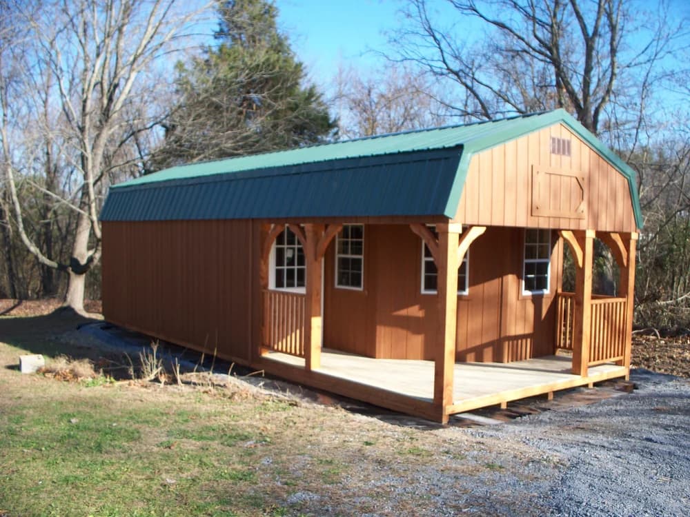 Amish-built Log Cabin Shed 12x16 for sale in the Shenandoah Valley