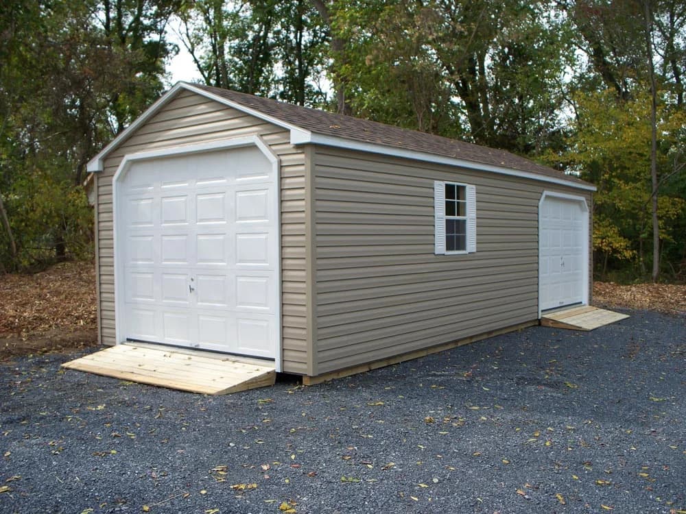 Amish-built Single-Car Garage 12x20 for sale in the Shenandoah Valley