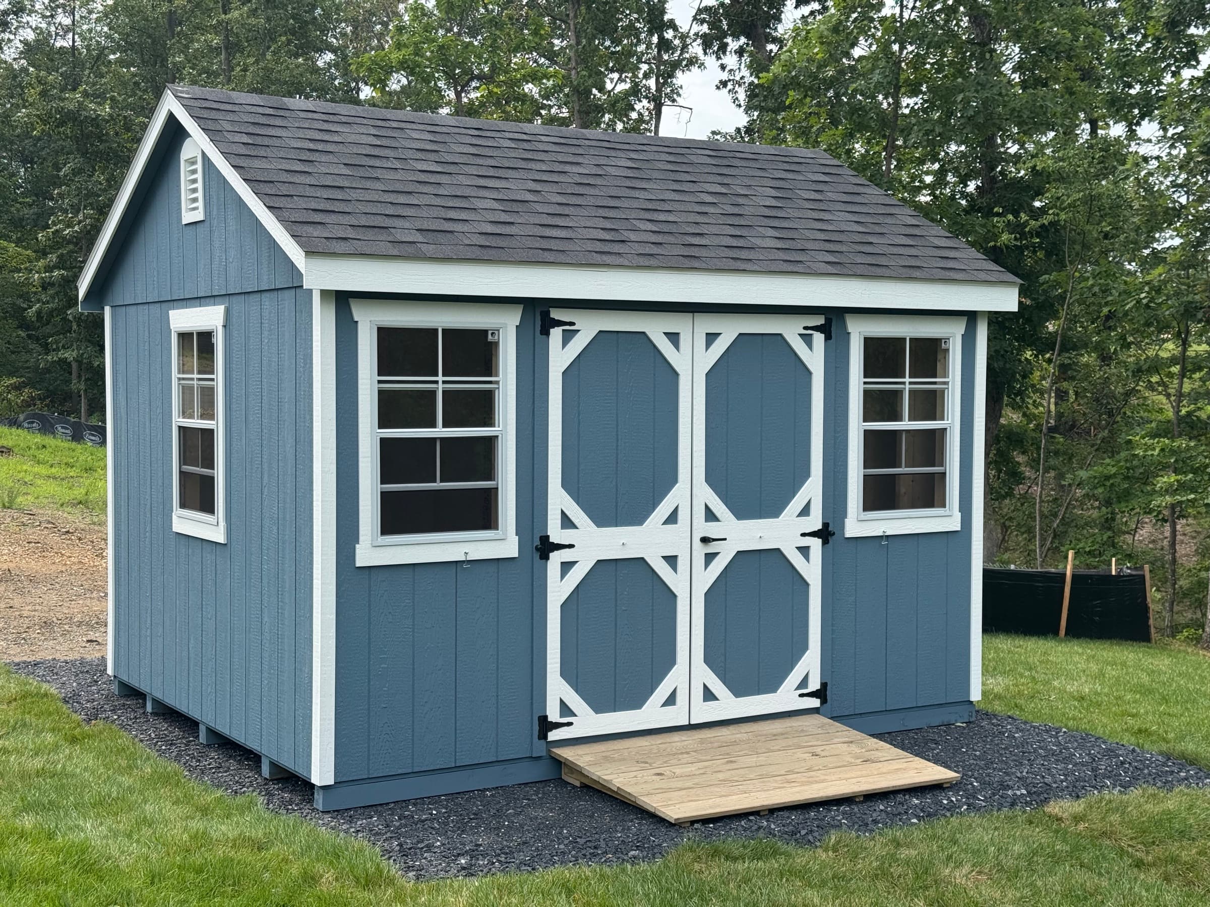 A New Home Needs a Good Shed: David & Catherine's A-Frame in Winchester